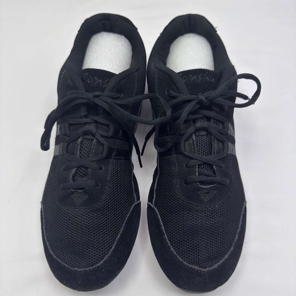 Sansha 2007 Black Dance Sneakers Split Sole Mesh Suede US Men 7.5